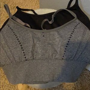 Grey & Black Sports Bra Seamless Pair